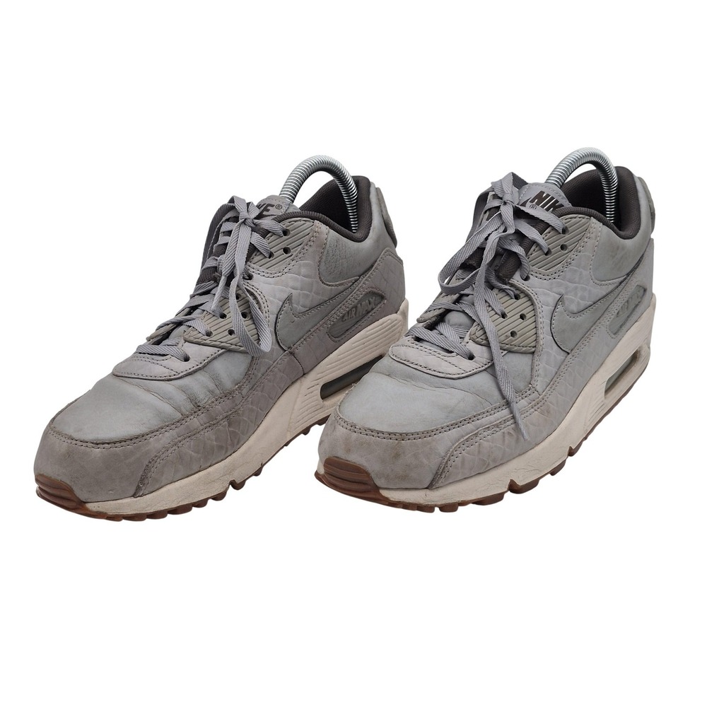 Nike Air Max‎ 90 Premium Shoes Womens Size 9.5 Gray Animal Sneakers 443817-011